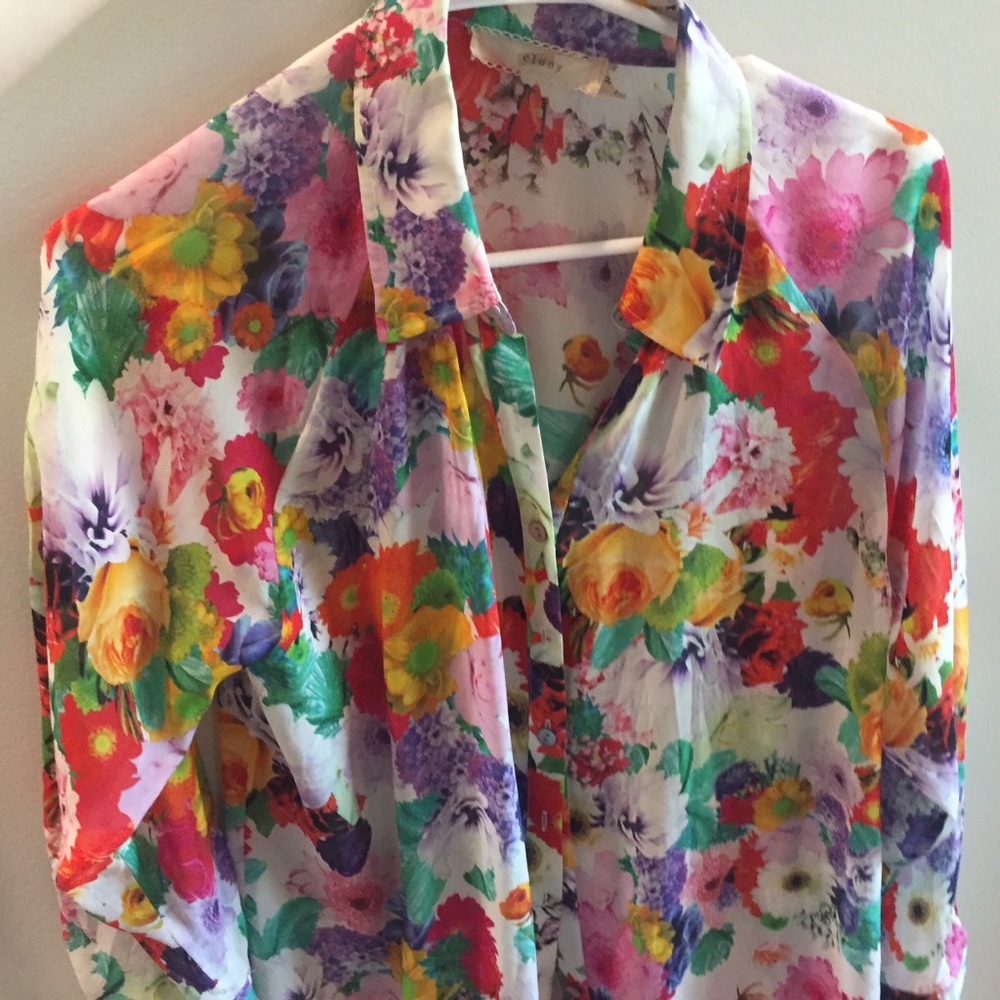 Floral silk blouse - Picture 2 of 2
